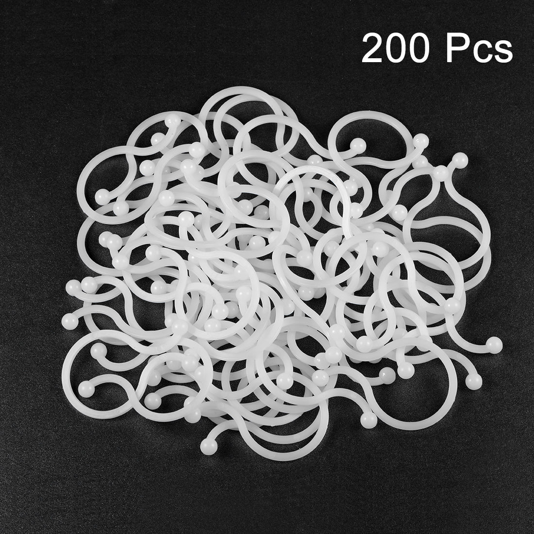 uxcell Uxcell Twist Lock Cable Wire Ties Nylon U Shape Save Place 22mm Dia White 200pcs