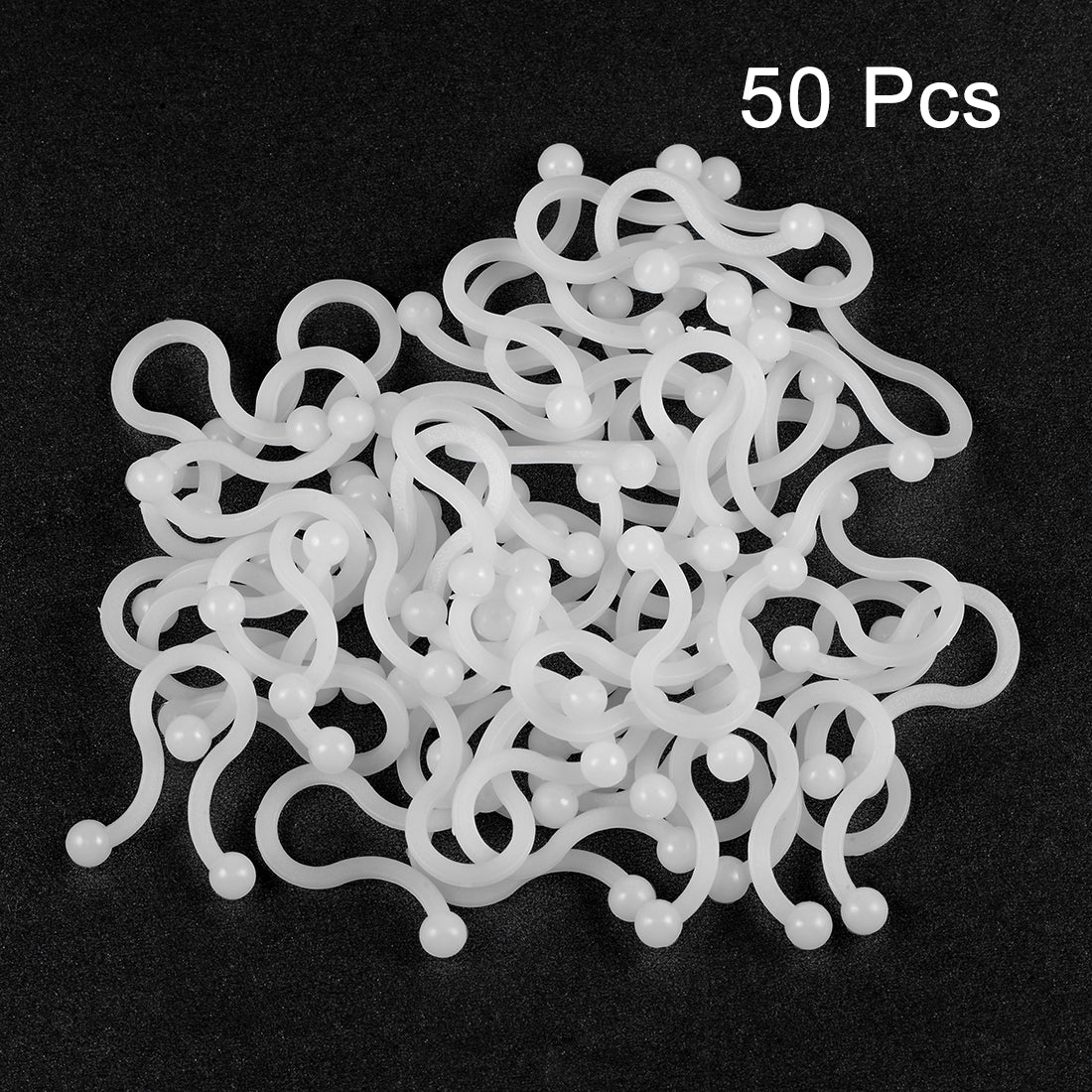 uxcell Uxcell Twist Lock Cable Wire Ties Nylon U Shape Save Place 7mm Dia White 50pcs