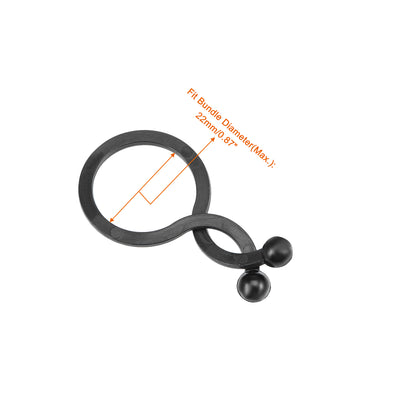 Harfington Uxcell Twist Lock Cable Wire Ties Nylon U Shape Save Place 22mm Diameter Black 50pcs
