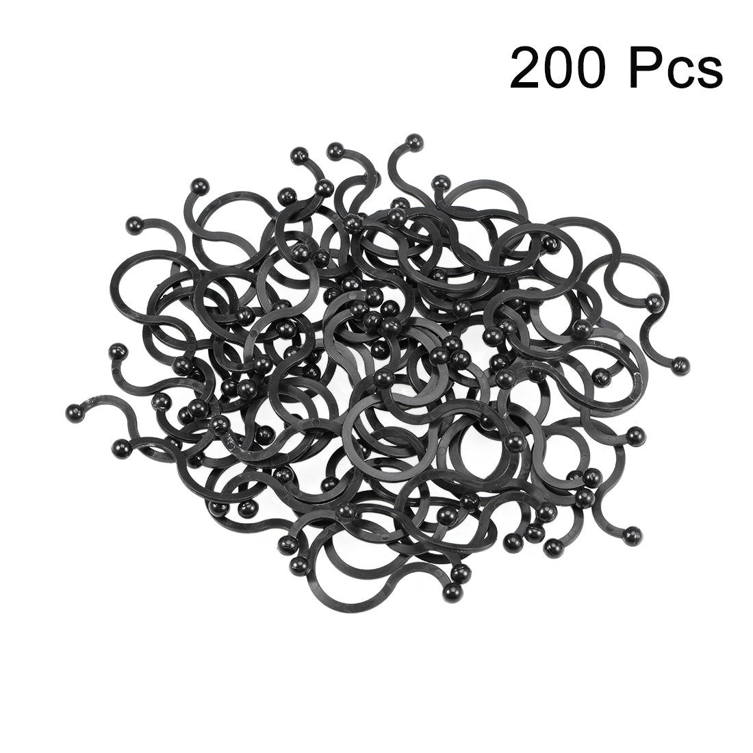 uxcell Uxcell Twist Lock Cable Wire Ties Nylon U Shape Save Place 22mm Dia Black 200pcs