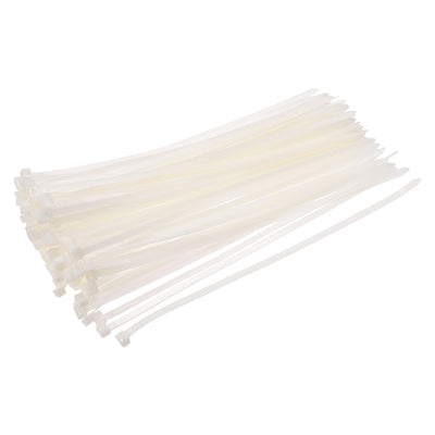 uxcell Uxcell Cable Zip Ties 450mmx8.8mm Self-Locking Nylon Tie Wraps White 40pcs