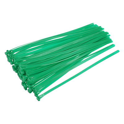 Harfington Uxcell Reusable Cable Ties 450mmx7.4mm Adjustable Nylon Zip Ties Wraps Green 40pcs