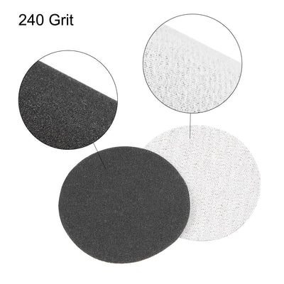 Harfington Uxcell 2 inch Wet Dry Disc 240 Grit Hook and Loop Sanding Disc Silicon Carbide 30pcs