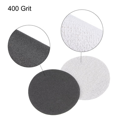 Harfington Uxcell 2 inch Wet Dry Disc 400 Grit Hook and Loop Sanding Discs Silicon Carbide 20pcs