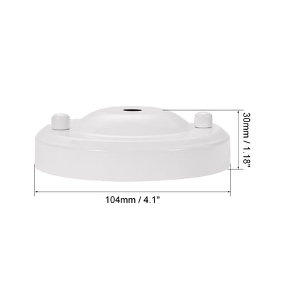 Harfington Uxcell Retro Light Canopy Kit Pendant Lighting Ceiling Plate 104mm 4.1Inch White 3Pcs