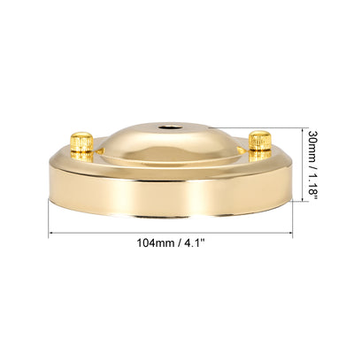 Harfington Uxcell Retro Light Canopy Kit Pendant Lighting Ceiling Plate 104mm 4.1Inch Beige Gold