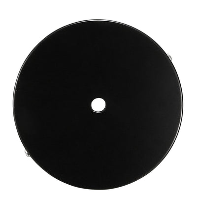 Harfington Uxcell Retro Light Canopy Kit Wall Sconce Lamp Plate Fixture 120mm 4.7Inch Black 3Pcs