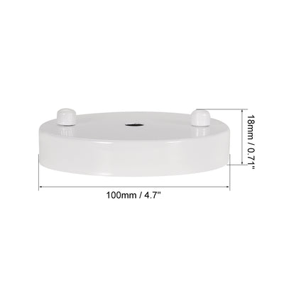 Harfington Uxcell Retro Light Canopy Kit Pendant Lighting Ceiling Plate 100mm 3.9Inch White