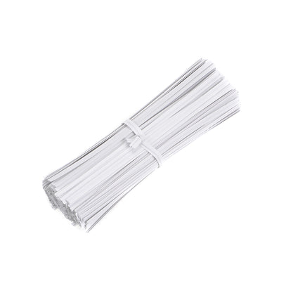 Harfington Uxcell Long Strong Paper Twist Ties 4 Inches Quality Tie for Tying Gift Bags Art Craft Ties Manage Cords White 200pcs
