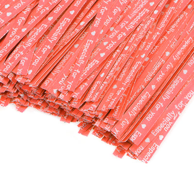 Harfington Uxcell Long Strong Twist Ties 4 Inches Quality  Closure Tie for Tying Gift Bags Art Craft Ties Manage Cords Red 1000pcs