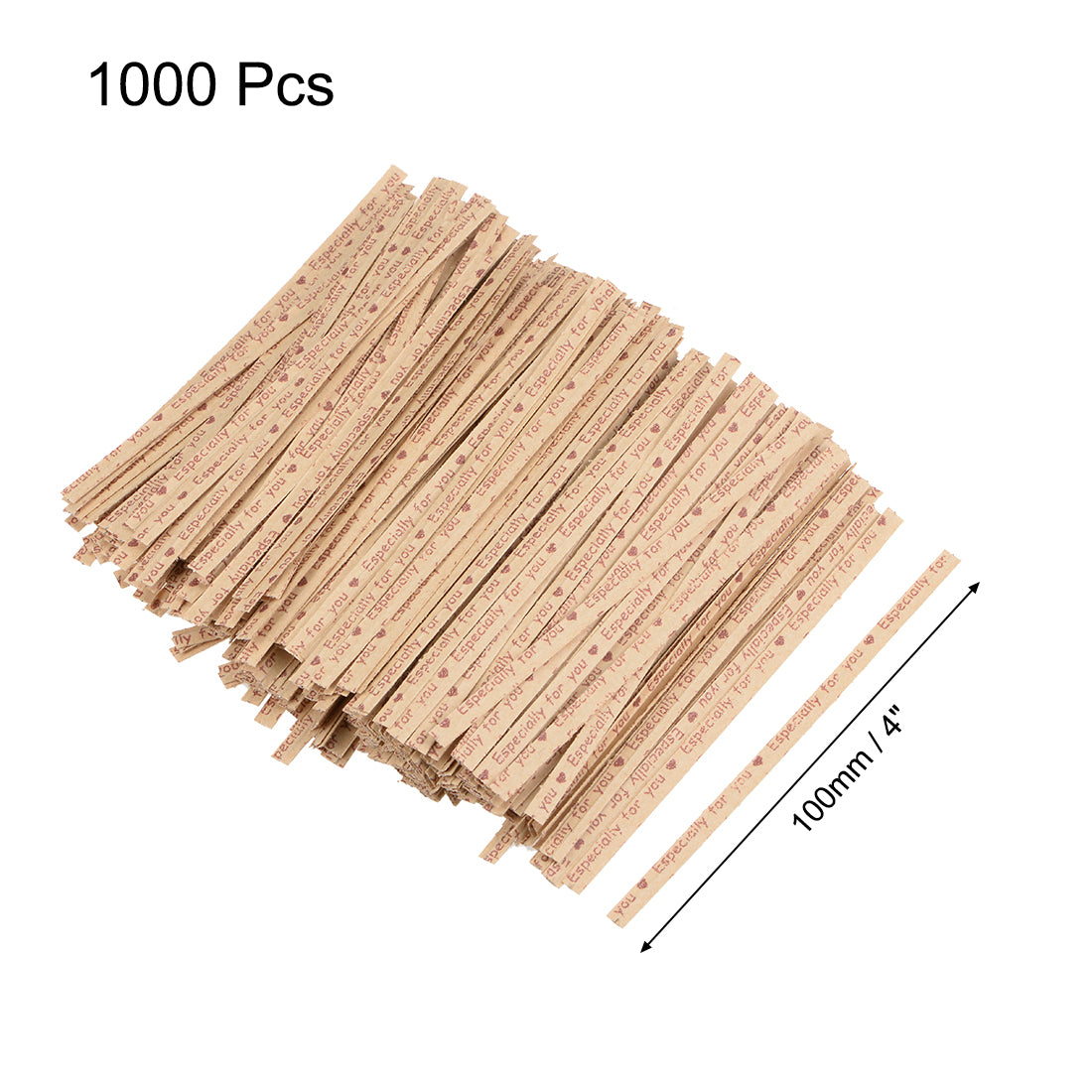 uxcell Uxcell Long Strong Twist Ties 4 Inches Quality  Closure Tie for Tying Gift Bags Art Craft Ties Manage Cords Coffee 1000pcs