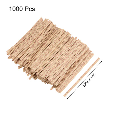 Harfington Uxcell Long Strong Twist Ties 4 Inches Quality  Closure Tie for Tying Gift Bags Art Craft Ties Manage Cords Coffee 1000pcs