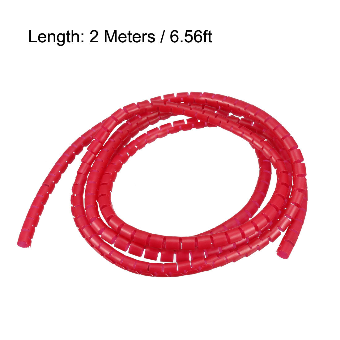uxcell Uxcell Cable Management Sleeve Wire Wrap Cord Organizer 7mm x 8mm 2 Meters Length Red