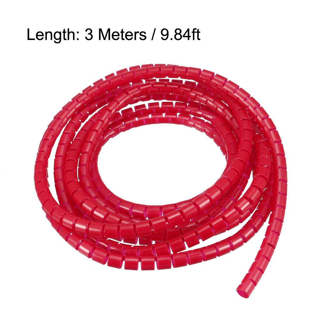 uxcell Uxcell Cable Management Sleeve Wire Wrap Cord Organizer 7mm x 8mm 3 Meters Length Red