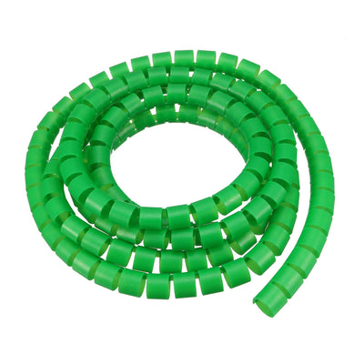 Harfington Uxcell Cable Management Sleeve Wire Wrap Cord Organizer 14mmx16mm 2 Meters Length Green