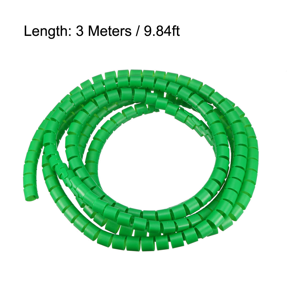 uxcell Uxcell Cable Management Sleeve Wire Wrap Cord Organizer 14mmx16mm 3 Meters Length Green