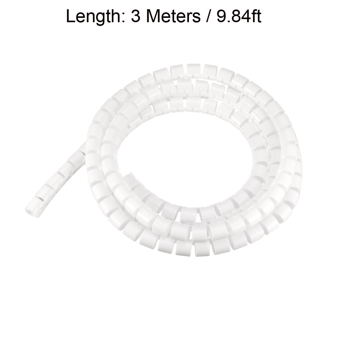 uxcell Uxcell Cable Management Sleeve Wire Wrap Cord Organizer 13mmx15mm 3 Meters Long White