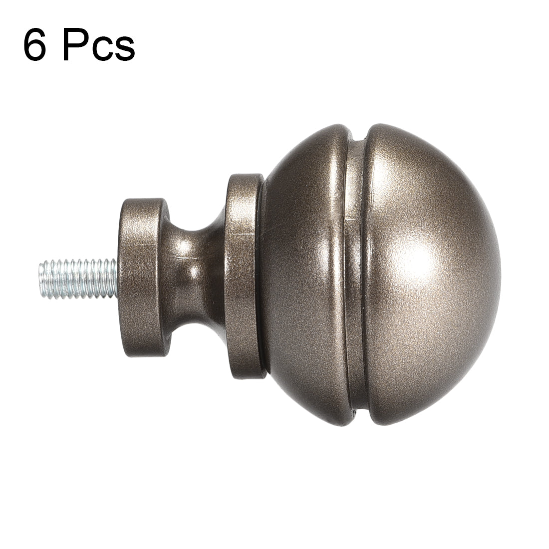 uxcell Uxcell Curtain Rod Finials Plastic End 54mm x 36mm Brown 6pcs