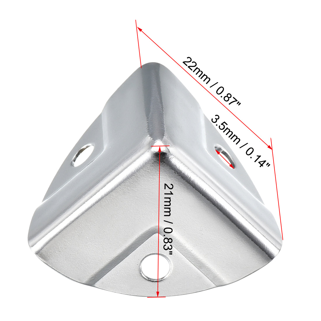 12-Pack Metal Corner Protectors 30x30x30mm | Chrome Box Edge Guards For Furniture