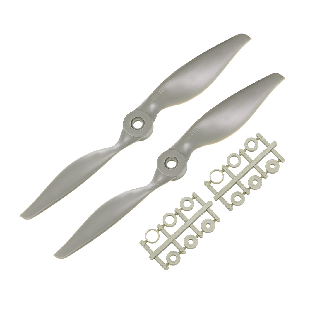 Uxcell RC Propellers CW 8x6 Inch 2-Vane for Airplane Nylon Gray 2Pcs ...