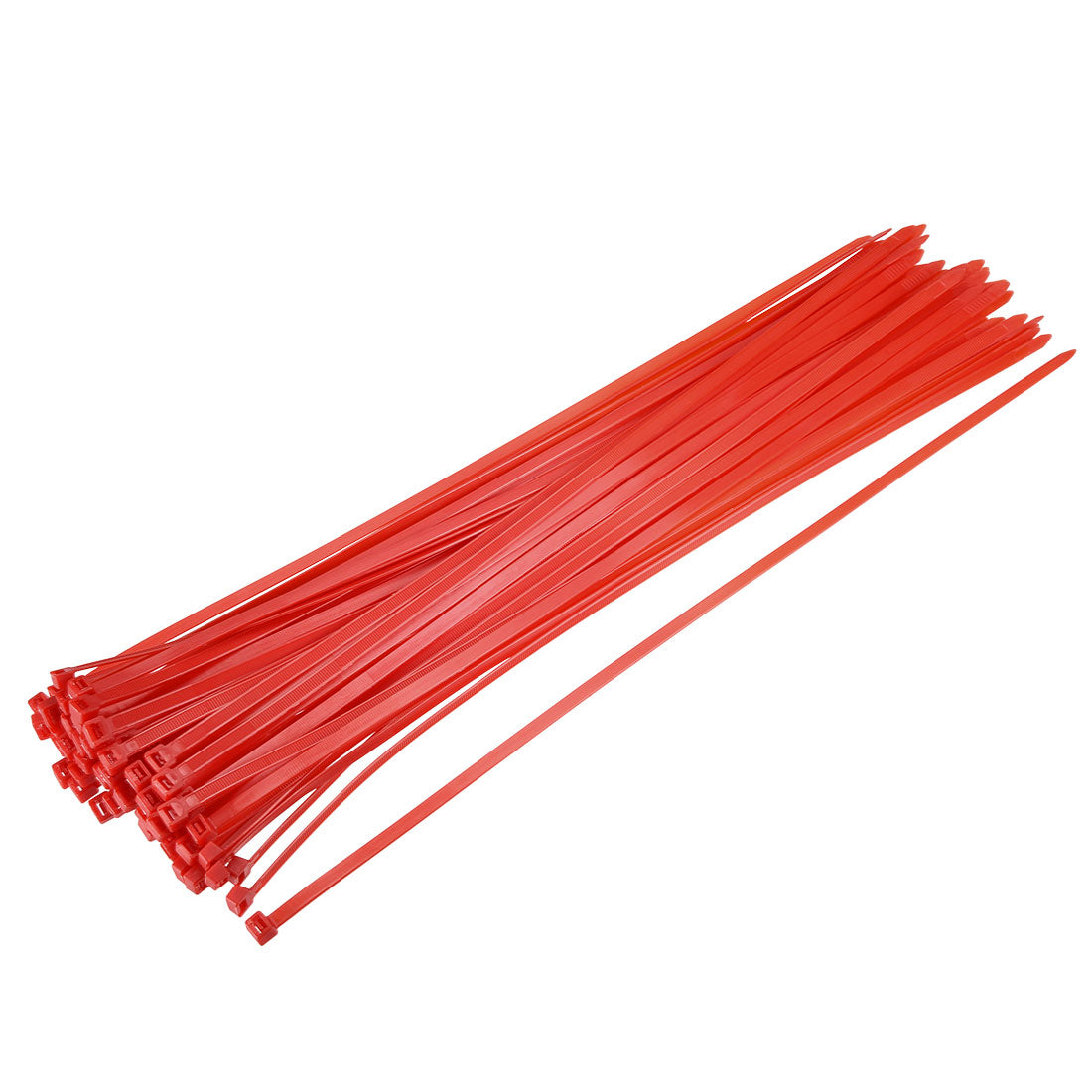 uxcell Uxcell Cable Zip Ties 500mmx4.8mm Self-Locking Nylon Tie Wraps Red 40pcs