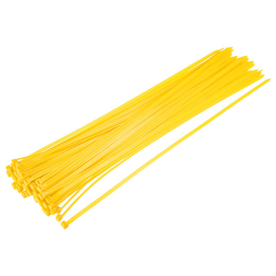 uxcell Uxcell Cable Zip Ties 500mmx4.8mm Self-Locking Nylon Tie Wraps Yellow 40pcs