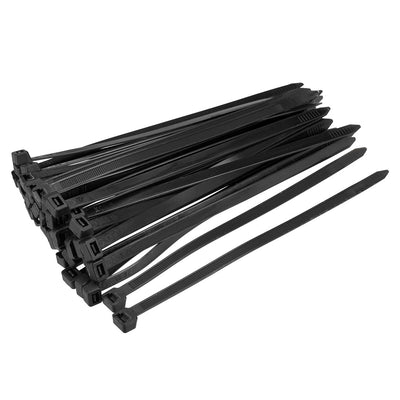 uxcell Uxcell Cable Zip Ties 150mm x5.1mm Self-Locking Nylon Tie Wraps Black 40pcs