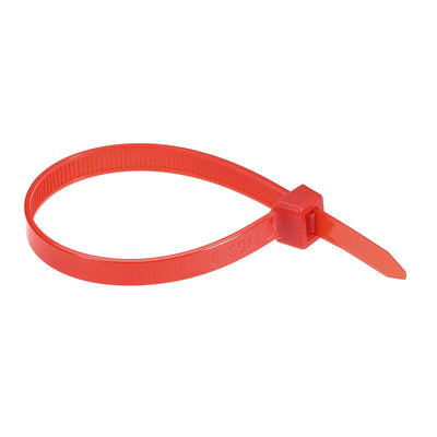 Harfington Uxcell Cable Zip Ties 250mmx7.6mm Self-Locking Nylon Tie Wraps Red 40pcs