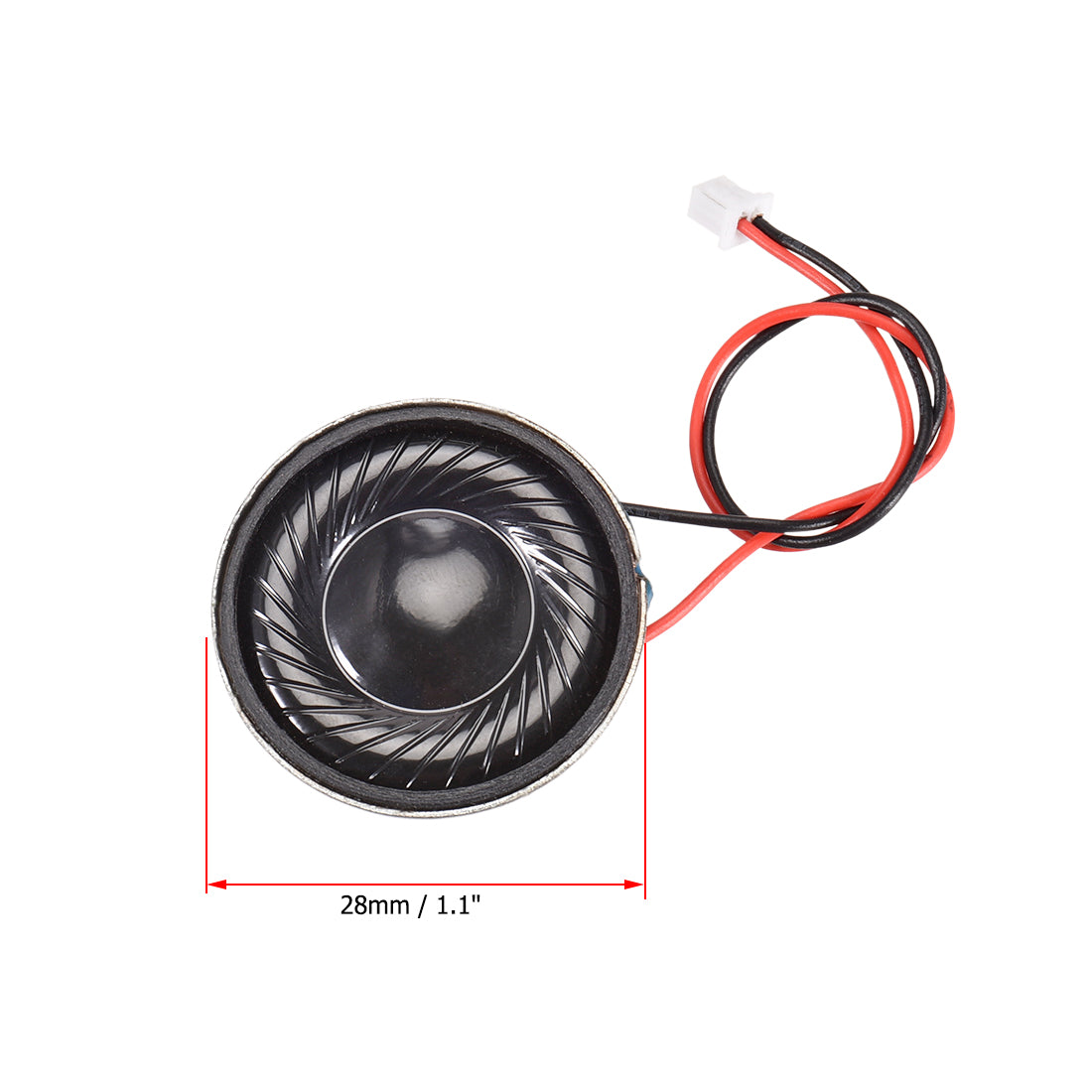 uxcell Uxcell 2W 8 Ohm Micro Internal Speaker Magnet Loudspeaker 28mm Dia with Pin Wire