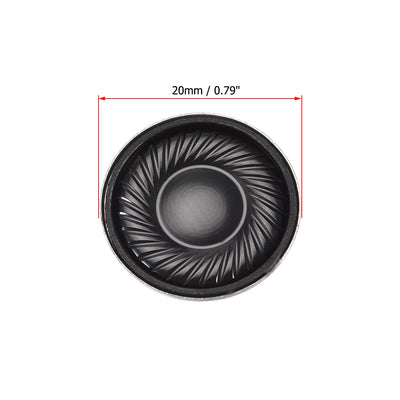 Harfington Uxcell 1W 8 Ohm Micro Internal Speaker Magnet Loudspeaker 20mm Dia 2pcs