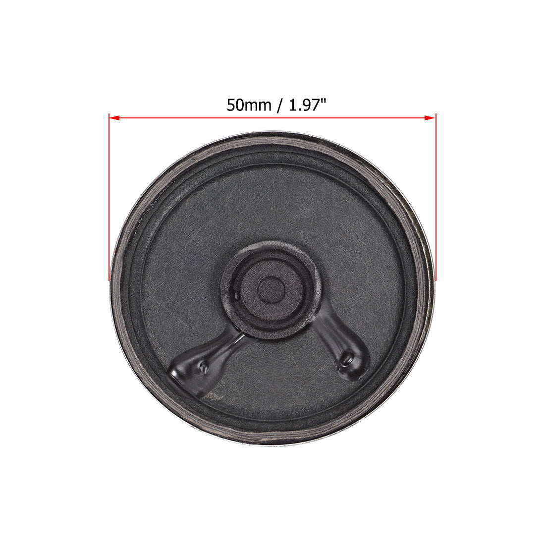 uxcell Uxcell 0.5W 8 Ohm Micro Internal Speaker Magnet Loudspeaker 50mm Dia 2pcs