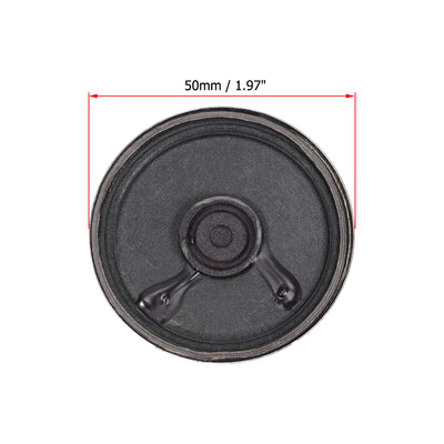 Harfington Uxcell 0.5W 8 Ohm Micro Internal Speaker Magnet Loudspeaker 50mm Dia 2pcs