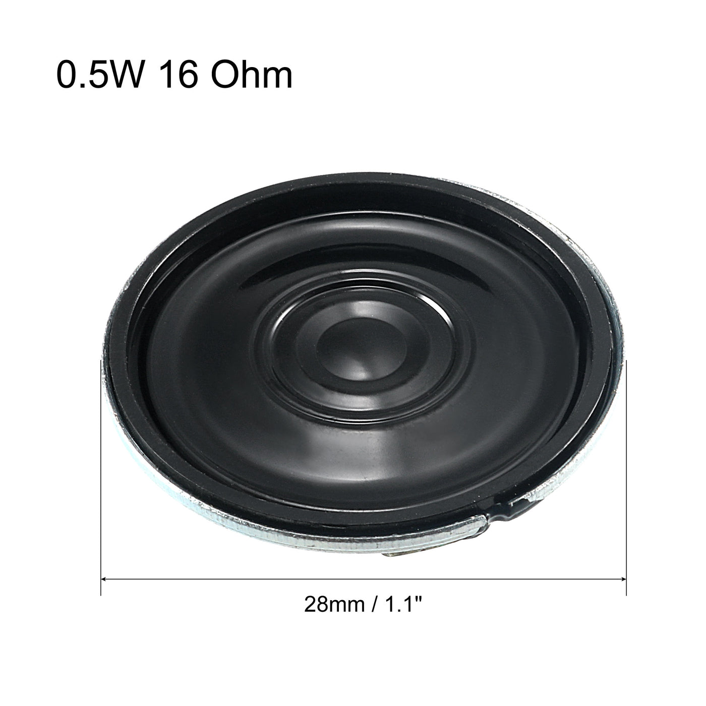 uxcell Uxcell 0.5W 16 Ohm Micro Internal Speaker Magnet Loudspeaker 28mm Dia 4pcs