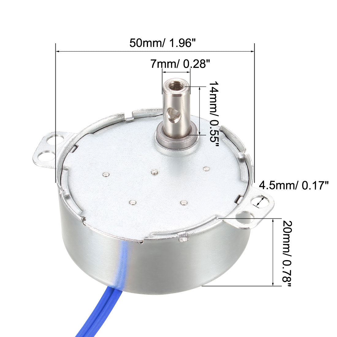 uxcell Uxcell Electric Synchronous Synchron Motor - Turntable Motor 100-127 VAC 50-60Hz 4W