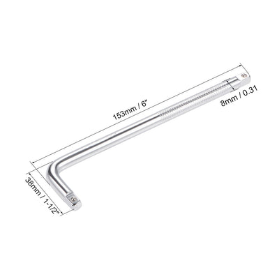 Harfington Uxcell Socket Breaker L Shape Extension Bar Wrench, CR-V Steel