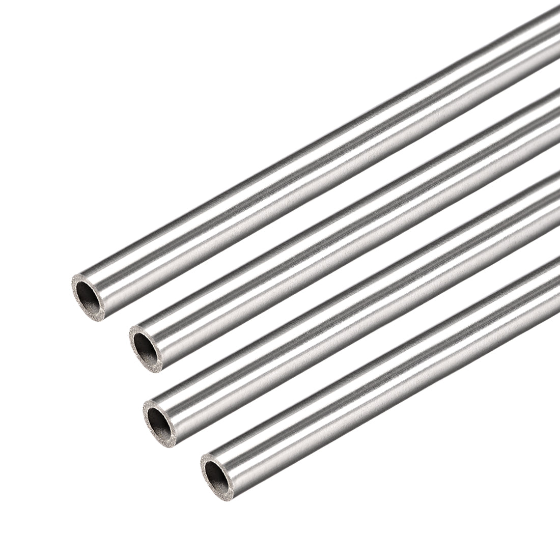 uxcell Uxcell 4Pcs 304 Stainless Steel Capillary Tube 3.3mm ID 4.9mm OD 300mm Long 0.8mm Wall