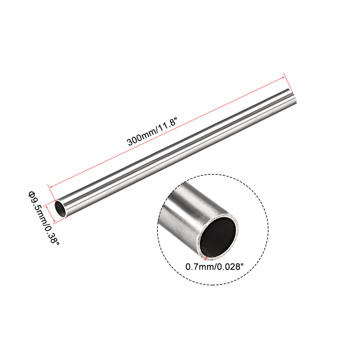 uxcell Uxcell Pcs, 304 Stainless Steel Capillary Tube