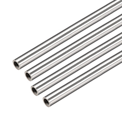 Harfington Uxcell 4Pcs Stainless Steel Capillary Tube 4.95mm ID 6.35mm OD 300mm Long 0.7mm Wall