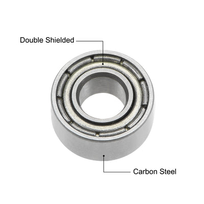 Harfington Uxcell Deep Groove Ball Bearings Metric Double Shield High Carbon Steel Z2 Level