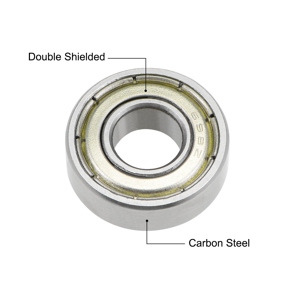 uxcell Uxcell Deep Groove Ball Bearings Metric Double Shield High Carbon Steel Z2 Level