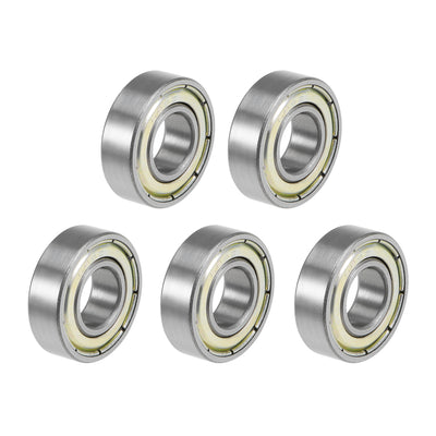Harfington Uxcell Deep Groove Ball Bearing Metric Double Shielded High Carbon Steel Z2