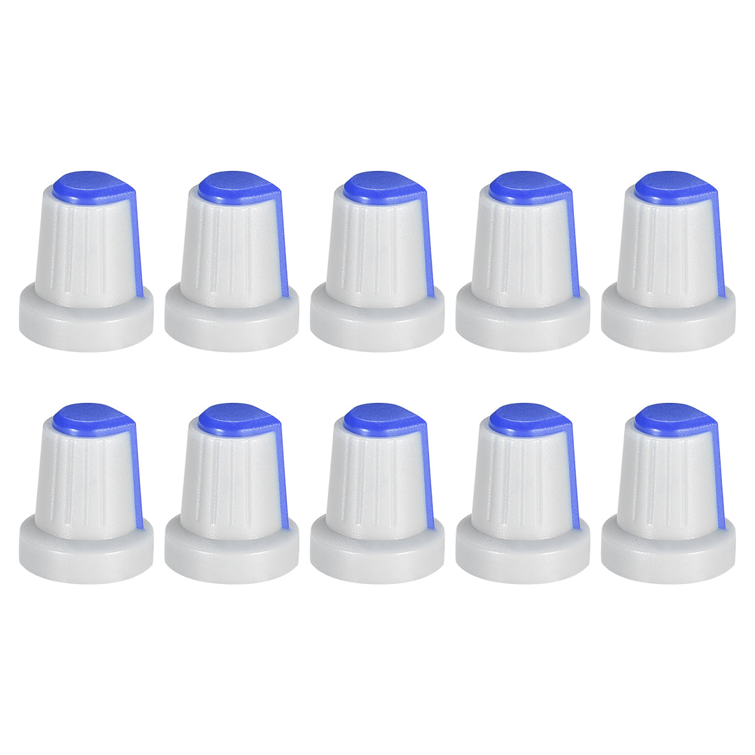 Uxcell Uxcell 10Pcs 6mm Shaft Hole Knob for Speaker Effect Pedal Amplifier Grey Potentiometer Knob Purple Mark