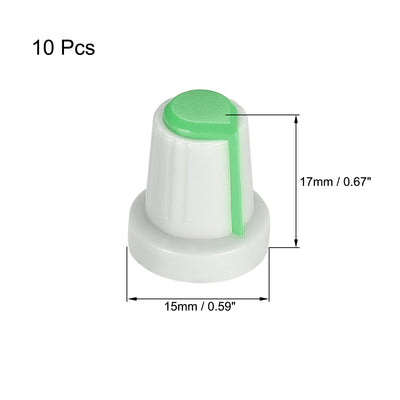 Harfington Uxcell 10Pcs 6mm Shaft Hole Knob for Speaker Effect Pedal Amplifier Grey Potentiometer Knob Purple Mark