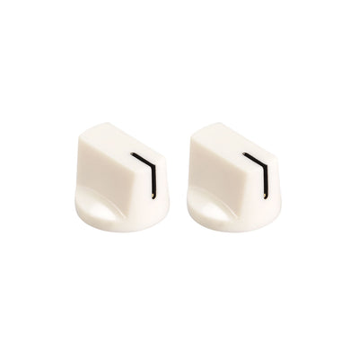 uxcell Uxcell 2Pcs 6.4mm Shaft Hole Guitar AMP Effect Pedal Knobs Pointer Control Knobs with Set Screw White