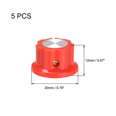 Harfington Uxcell Shaft Hole Potentiometer Volume Control Rotary Knobs Pedal Knob