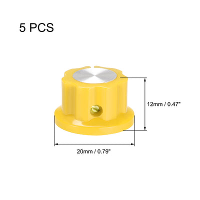 Harfington Uxcell Shaft Hole Potentiometer Volume Control Rotary Knobs Pedal Knob