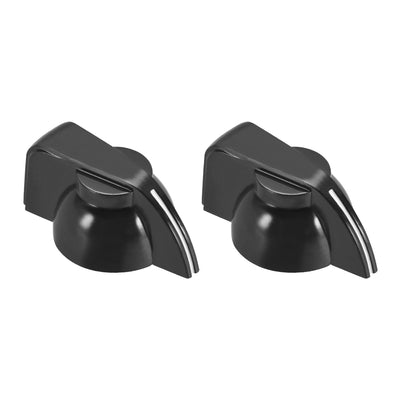 uxcell Uxcell 2pcs 6.4mm Shaft Hole Potentiometer Knobs for Volume Adjustment Guitar Knob with Set Screw, Black