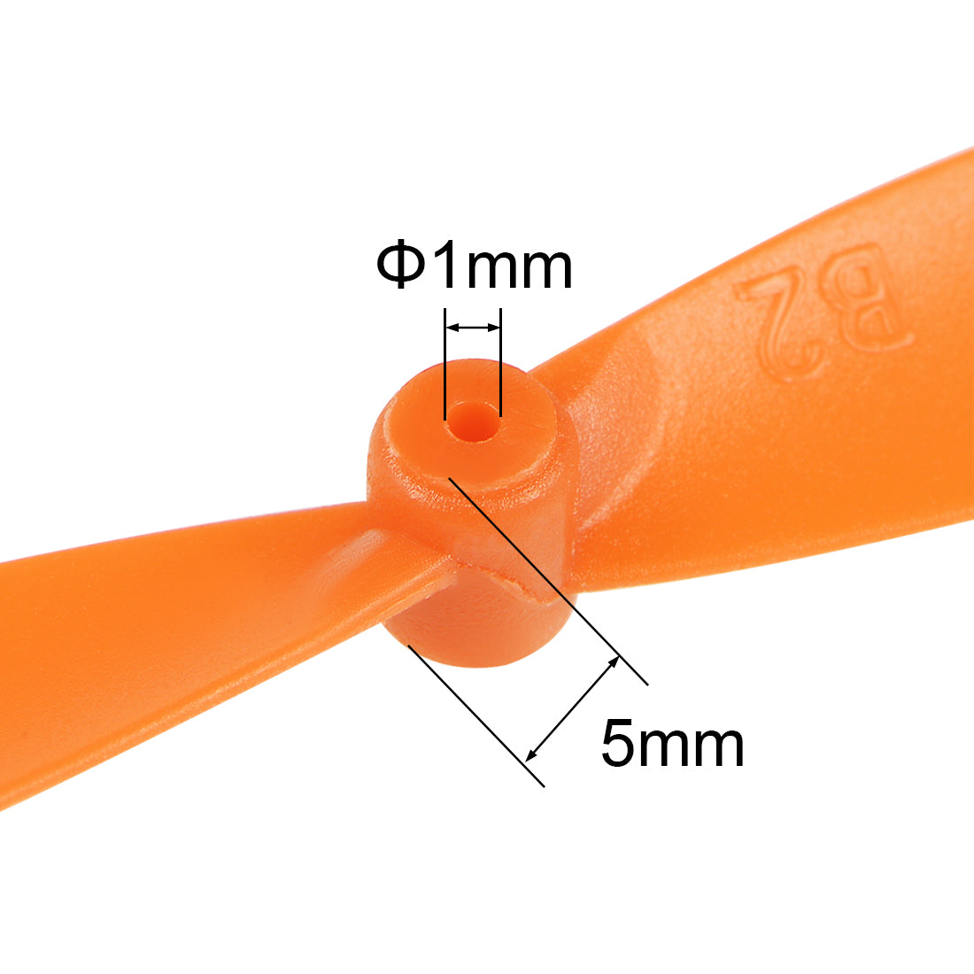 uxcell Uxcell RC Propellers 55mm CW CCW 2-Vane Main Rotors Black Orange 8 Pairs