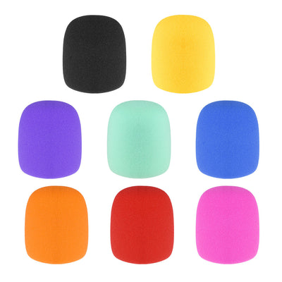 Harfington Uxcell 8Pack Thicken Sponge Foam Mic Cover Handheld Microphone Windscreen Pack for KTV
