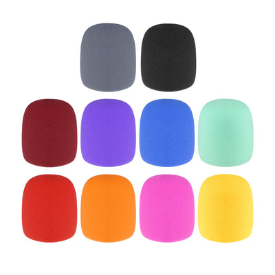 Harfington Uxcell 10 Pack Thicken Sponge Foam Mic Cover Handheld Microphone Windscreen Pack for KTV